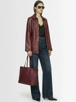 Abilla grain leather tote bag