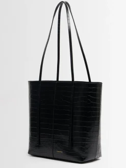 Abilso embossed leather tote bag