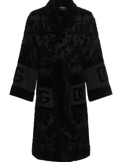 Accappatoio in cotone jacquard