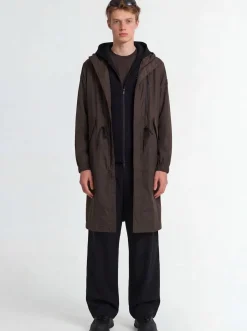Aliso hooded nylon rain coat