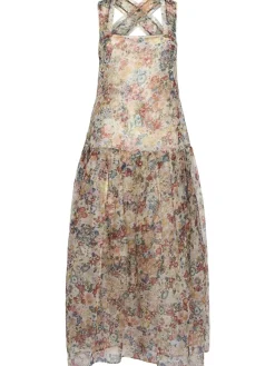 Amello silk long dress