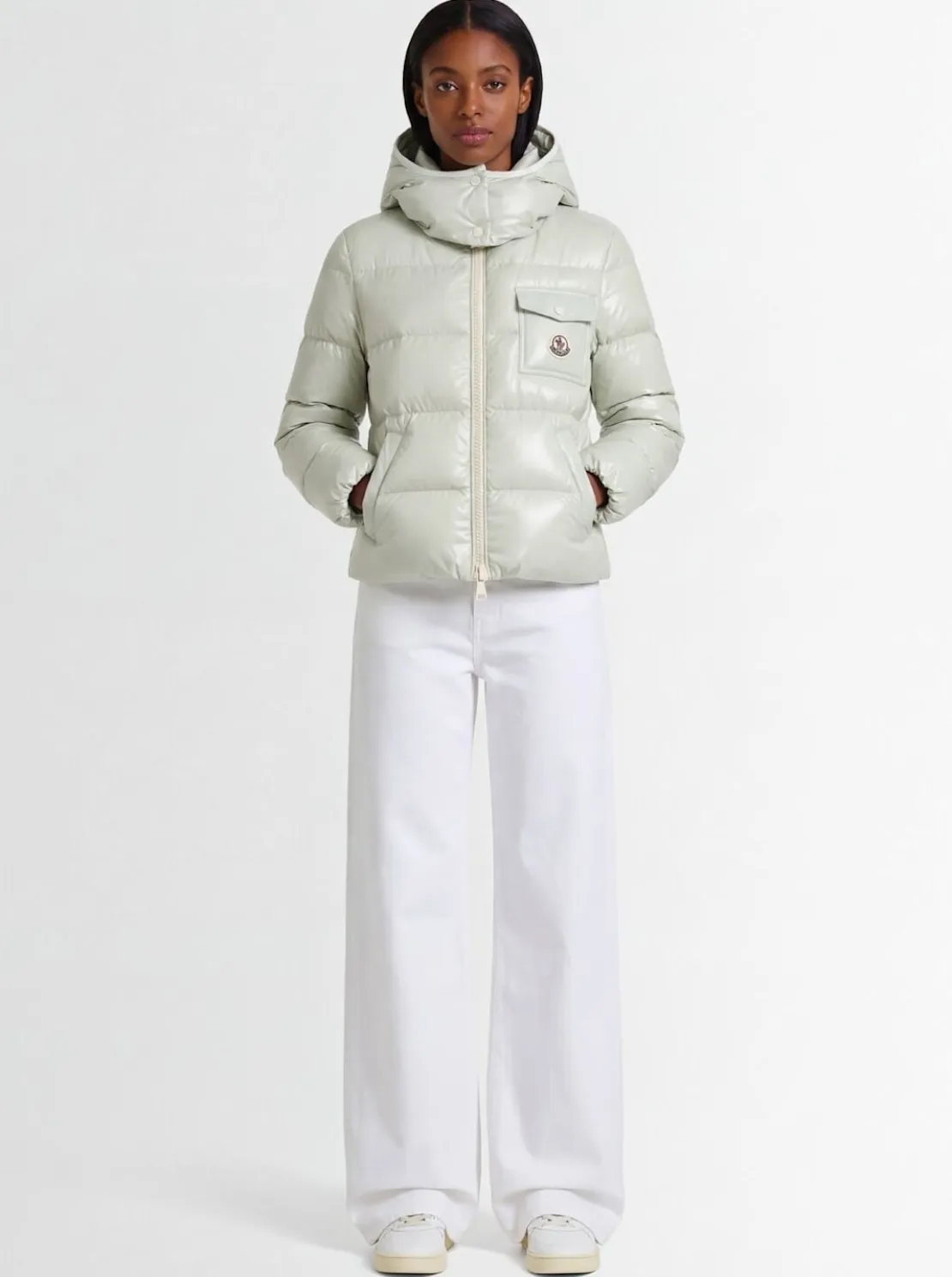 Andro nylon hooded down jacket