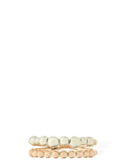 Anello Bollicine in argento e oro rosa 9kt