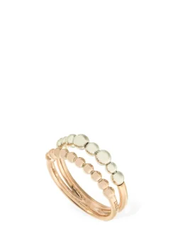 Anello Bollicine in argento e oro rosa 9kt