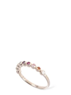 Anello Bollicine in oro rosa 9kt / cristalli