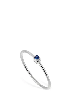 ANELLO IN ORO BIANCO 18KT CON ZAFFIRO