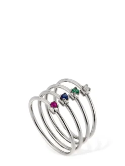 ANELLO IN ORO BIANCO 18KT CON ZAFFIRO