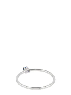 ANELLO IN ORO BIANCO 18KT CON ZAFFIRO