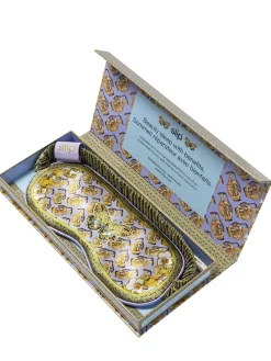 Aquarius printed silk sleep mask