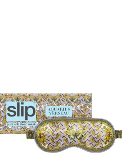 Aquarius printed silk sleep mask