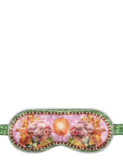 Aries printed silk sleep mask
