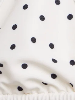 Astrida triangle polka dots bikini top