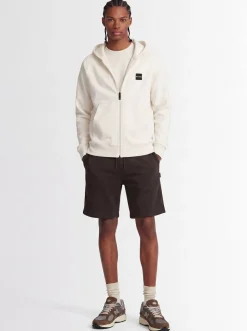 Aura cotton blend zip-up sweatshirt