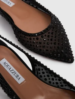 Ballerine Bow Tie in tulle con cristalli 10mm