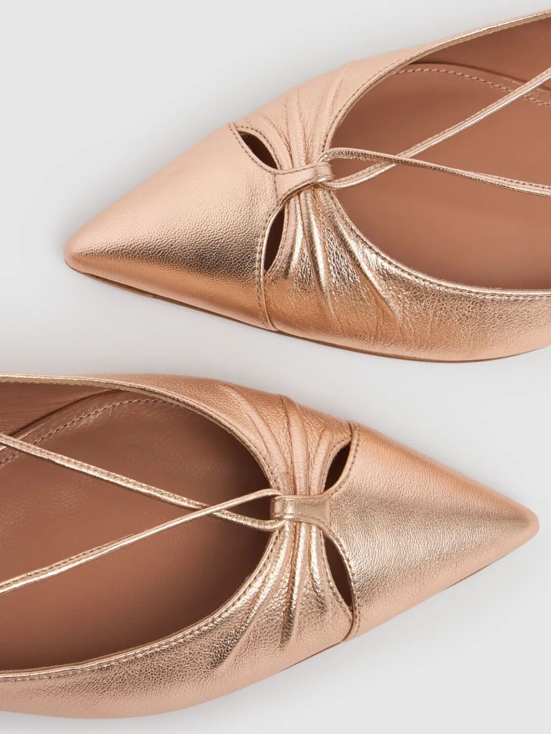 Ballerine Gaby in pelle metallizzata 10mm