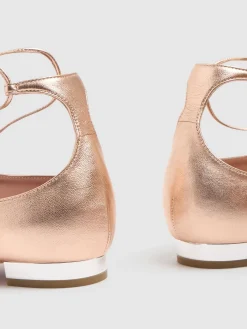 Ballerine Gaby in pelle metallizzata 10mm
