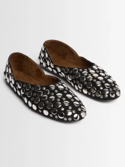 Ballerine Jane in pelle con borchie