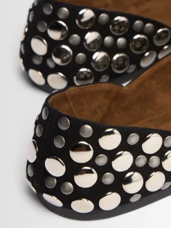 Ballerine Jane in pelle con borchie