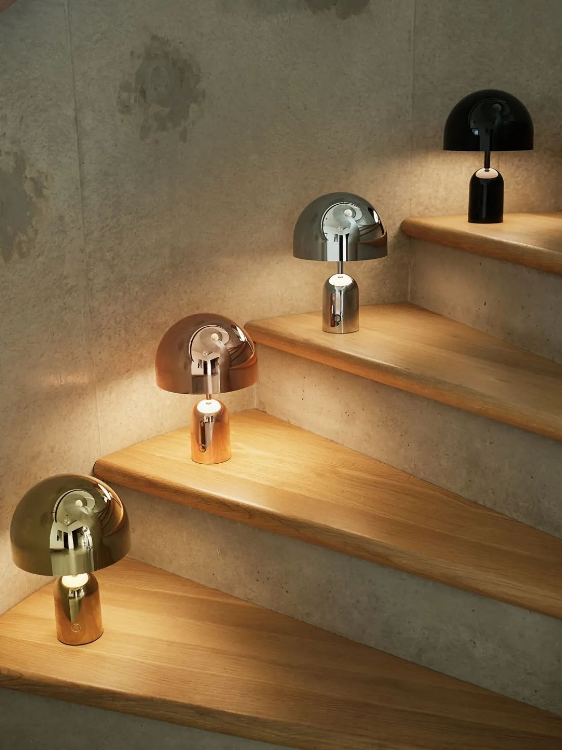 Bell portable black LED table lamp