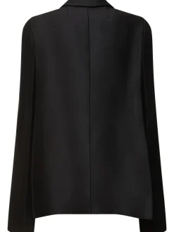 Blazer Crittan in faille di seta e lana