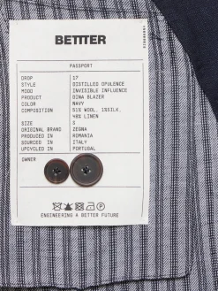 Blazer doppio petto Dina in lana e lino