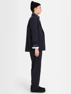 Blazer doppiopetto in twill di lana