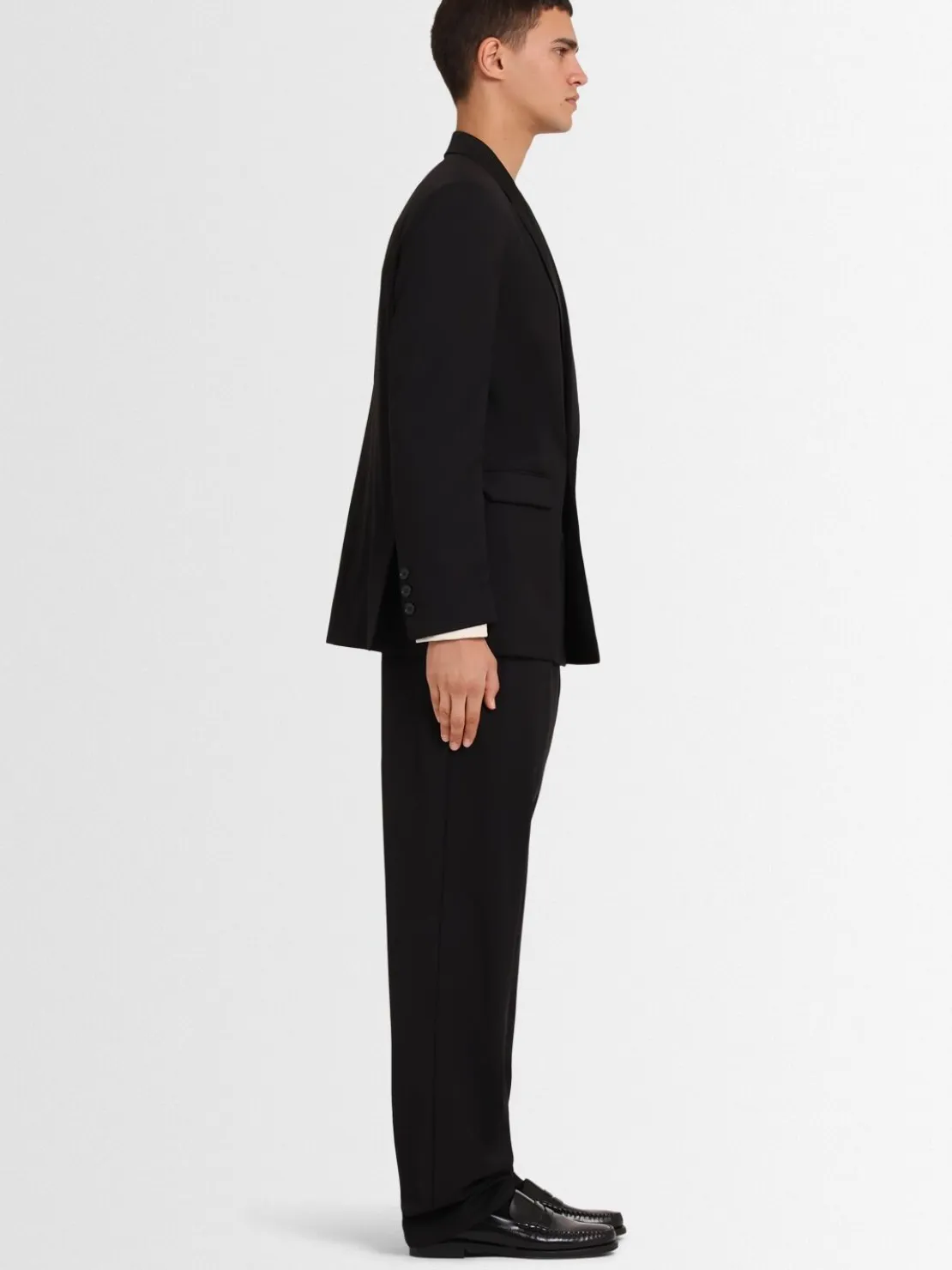 Blazer doppiopetto in twill di lana