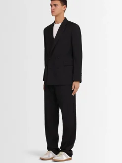 Blazer doppiopetto in twill di lana