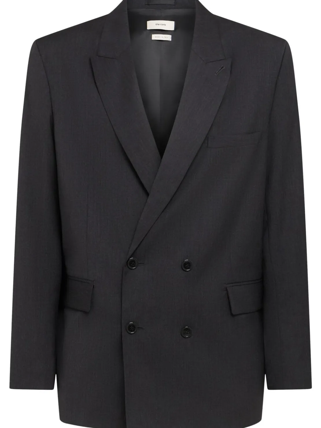 Blazer doppiopetto in twill di lana