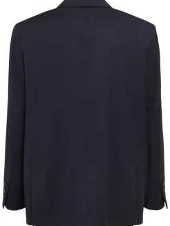 Blazer doppiopetto in twill di lana