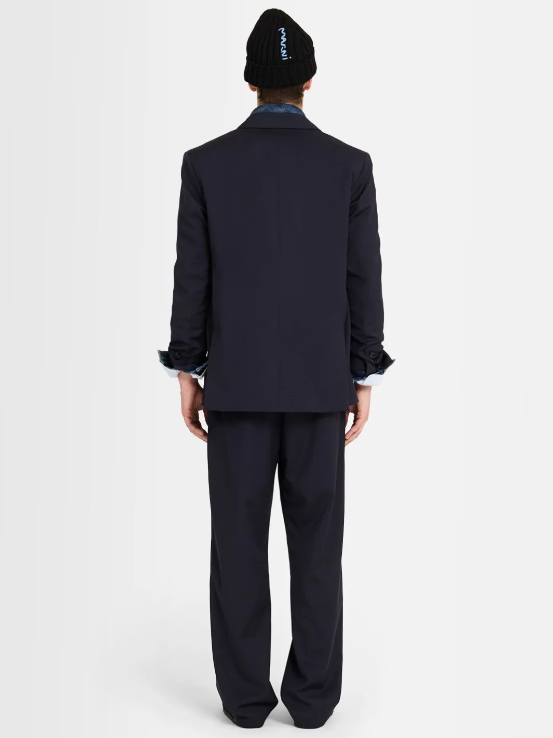 Blazer doppiopetto in twill di lana