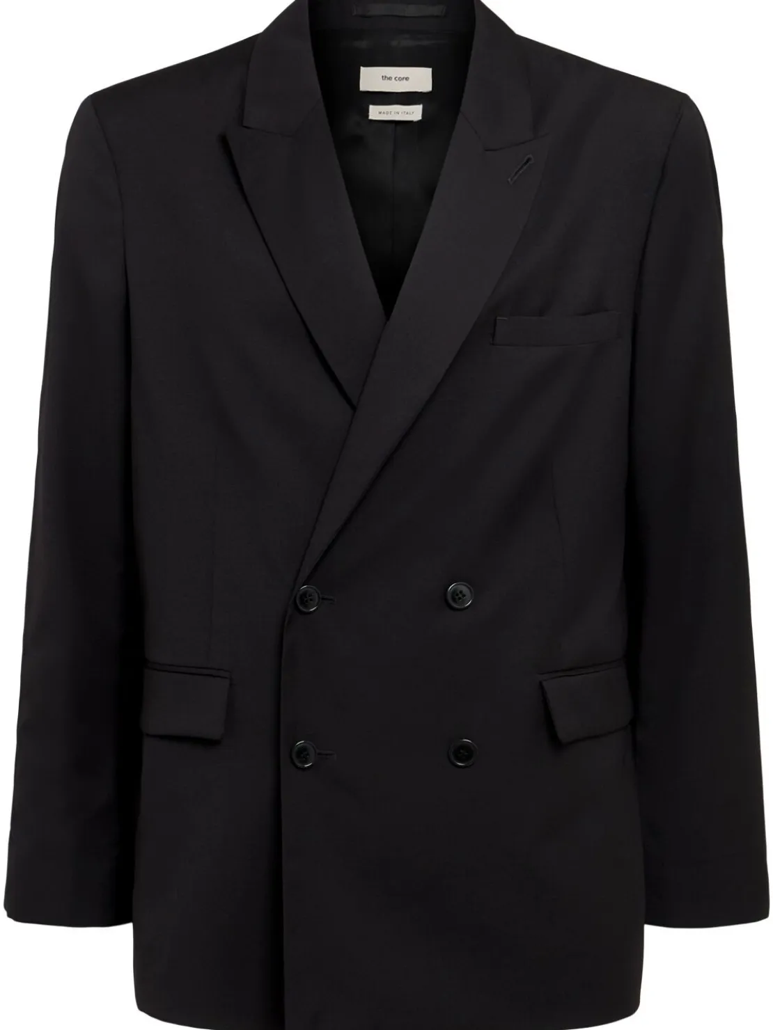 Blazer doppiopetto in twill di lana