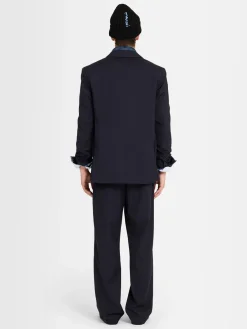 Blazer doppiopetto in twill di lana