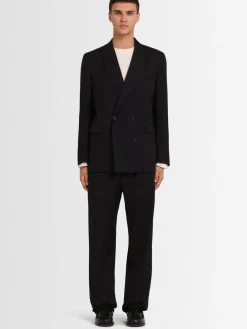 Blazer doppiopetto in twill di lana