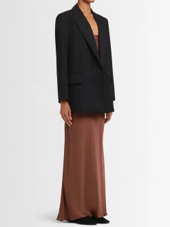 Blazer doppiopetto Nora in twill di lana