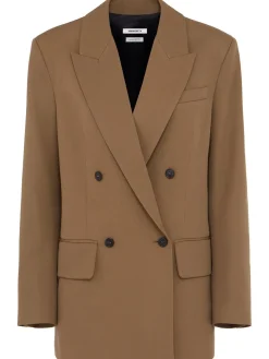 Blazer doppiopetto Nora in twill di lana