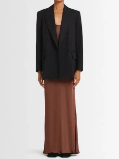 Blazer doppiopetto Nora in twill di lana