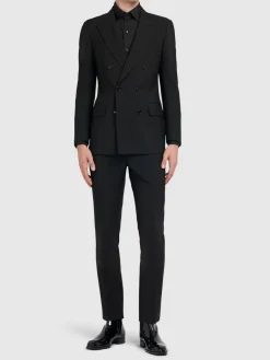 Blazer Dyllan gessato in lana e mohair
