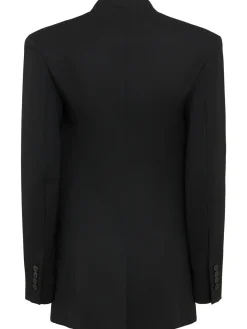 Blazer in gabardina di lana vergine