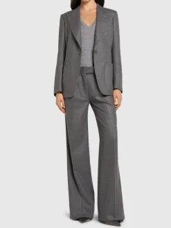 Blazer monopetto in cashmere
