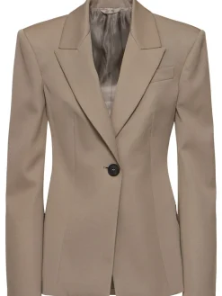 Blazer monopetto in gabardina