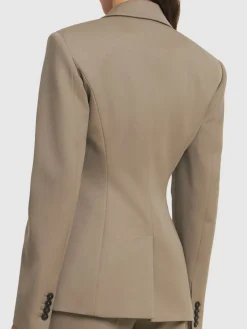 Blazer monopetto in gabardina