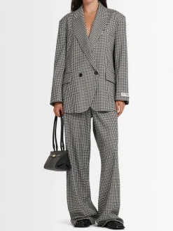 Blazer monopetto in misto lana