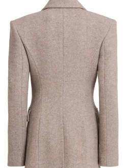 Blazer monopetto in misto lana