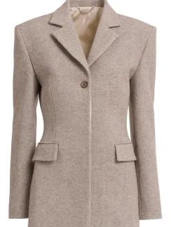 Blazer monopetto in misto lana