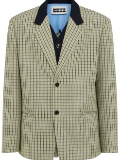 Blazer monopetto in misto lana