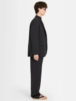Blazer monopetto in twill di lana