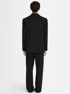 Blazer monopetto in twill di lana