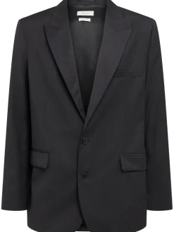 Blazer monopetto in twill di lana