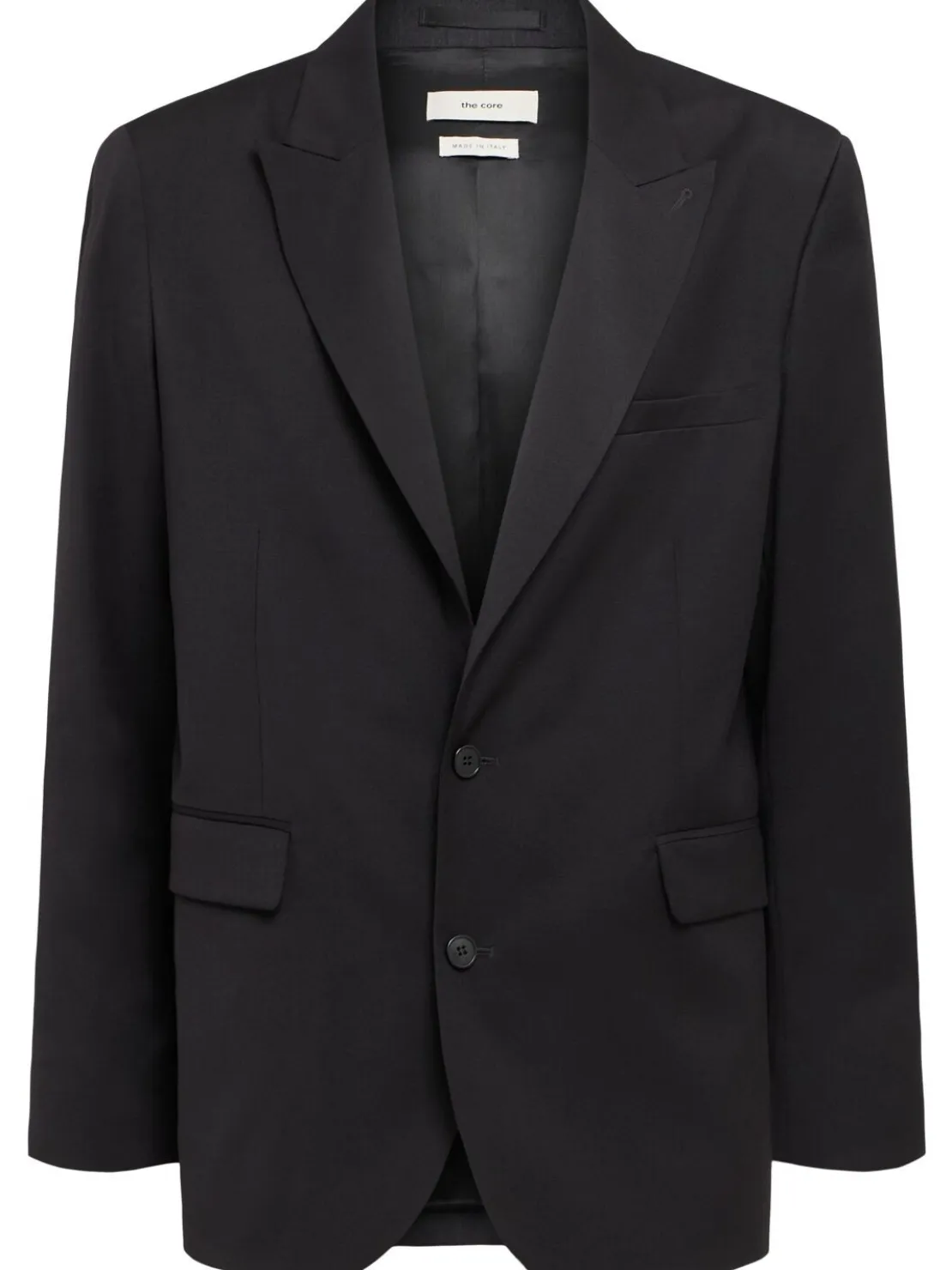 Blazer monopetto in twill di lana